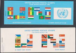 UNO New York 1980/1981 Flags 2 Booklets ** Mnh (private Issue) (38984) - Booklets