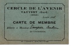 30 VAUVERT CARTE DE MEMBRE  POLITIQUE GARD ASSOCIATION - Cartes De Visite