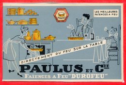 PUBLICITE -- Paulus Et Cie - Faïences à Feu DUROFEU - Advertising