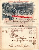 17-ROCHEFORT-LA ROCHELLE- RARE LETTRE MANUSCRITE SIGNEE F. FROISSANT-DISTILLERIE CHARENTAISE-CHARENTE-RHUM-VERMOUTH-1898 - 1800 – 1899