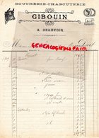 79 - BEAUVOIR - BELLE FACTURE GIBOUIN - BOUCHERIE CHARCUTERIE - 1909 - Old Professions