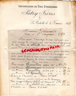 17- LA ROCHELLE- RARE LETTRE SIGNEE PATRY FRERES- IMPORTATION VINS ETRANGERS-  1898- VINS ESPAGNE BENICARLO-RIOJA-HUELVA - 1800 – 1899