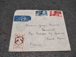 FRANCE A.F.E. AFRICA EQUATORIALE FRANCAISE CIRCULATED COVER BRAZZAVILLE TO FRANCE 1X STAMP WITH OVERPRINT 1945 - Covers & Documents