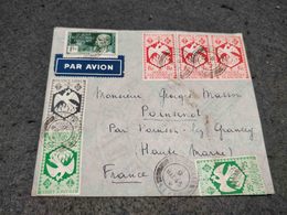 BEAUTIFUL FRANCE A.F.E. AFRICA EQUATORIALE FRANCAISE CIRCULATED COVER BRAZZAVILLE TO FRANCE 1945 - Covers & Documents
