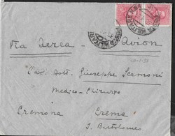 ETIOPIA - POSTA MILITARE N.84 (1- P4) SU BUSTA VIA AEREA 30.01.1937 PER CREMA - Aethiopien