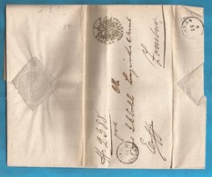 1856  AUSTRIA  JUGOSLAVIJA VOJVODINA BACSKA  EX OFFO LETTER  KULA  PER  ZOMBOR  INTERESSANT - Préphilatélie