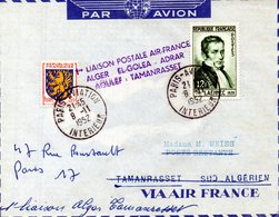 1ere Liaison Paris-Tamanrasset08/11/1952 - Air France - 1960-.... Covers & Documents