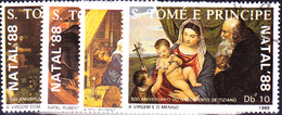 São Tomé Und Príncipe - Weihnachten (MiNr: 1088/91) 1988 - Gest Used Obl - Sao Tome And Principe