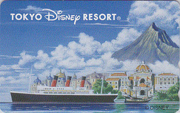 Télécarte NEUVE Japon / 110-211396 - DISNEY RESORT - Bateau PAQUEBOT - Japan MINT Phonecard / SHIP SCHIFF - Disney