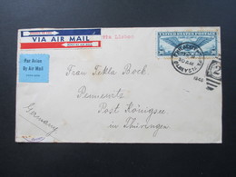 USA 1940 By Air Mail Via Lisbon Nach Pennewitz Zensurbeleg OKW Zensur - Storia Postale