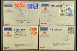 1953 QANTAS CORONATION DAY AIR LETTERS A Group Of Six "Qantas / Coronation" Printed Air Letters Bearing Various Coronati - Other & Unclassified