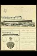 TITANIC - ORIGINAL POSTCARDS A Scarce Trio Of Unused Cards, With National Series "Nearer My God To Thee !" (two Differen - Autres & Non Classés