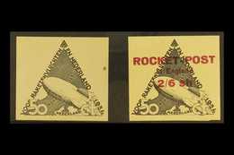 ROCKET MAIL 1934 50c Netherlands And 2s6d On 50c Great Britain, Ellington Zwisler 1B4 And 1B6, Mint (2 Items) For More I - Zonder Classificatie