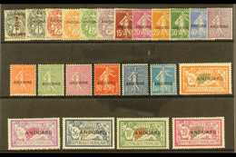 FRENCH 1931 "ANDORRE" Overprints, Complete Set, Yv 1/23, Fine Mint (23). For More Images, Please Visit Http://www.sandaf - Other & Unclassified