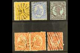 QUEENSLAND 1890 TO 1908 NUMERAL CANCELS Small Group Of Stamps With Numeral Pmks Rated 'rare' By Wytenburg, No's 31, 111  - Altri & Non Classificati