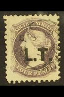 SOUTH AUSTRALIA DEPARTMENTALS "L..T." (Land Titles) 1871 4d Dull Purple, Perf 10, SG 95, Ovptd "L.T.", Very Fine Used. F - Andere & Zonder Classificatie