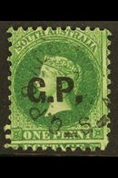 SOUTH AUSTRALIA DEPARTMENTALS - "G.P." (Government Printers) 1870 1d Bright Green, Perf 10, SG 90, Ovptd "G.P.", Superb  - Autres & Non Classés
