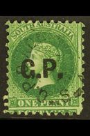 SOUTH AUSTRALIA DEPARTMENTALS - "G.P." (Government Printers) 1870 1d Bright Green, Perf 10, SG 90, Ovptd "G.P.", Superb  - Other & Unclassified