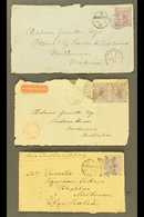 VICTORIA INWARD MAIL. 1863, 1864 & 1871 Cover Fronts With Some Faults, Sent From GB To Melbourne Bearing Various 6d Valu - Other & Unclassified