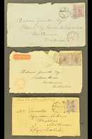 VICTORIA INWARD MAIL. 1863, 1864 & 1871 Cover Fronts With Some Faults, Sent From GB To Melbourne Bearing Various 6d Valu - Altri & Non Classificati