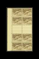 1948-56 9d Chocolate "Platypus", SG 230c, Never Hinged Mint Gutter Block Of 8 For More Images, Please Visit Http://www.s - Andere & Zonder Classificatie