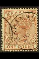 1884-90 £1 Venetian Red Top Value, SG 57, Very Finely Used, Short Perfs At Upper Left. For More Images, Please Visit Htt - Altri & Non Classificati