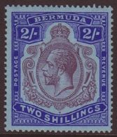 1924-32 2s Purple And Bright Blue With Variety BROKEN CROWN AND SCROLL, SG 88b, Very Fine Mint. For More Images, Please  - Bermuda