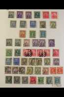 1900-1942 USED COLLECTION On Leaves, A Few Odd Mint Stamps Also Seen, Includes 1906-16 Set, 1931 2500r On 3000r Air, 193 - Other & Unclassified