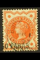 1893 40pa On ½d Vermilion, SG 7, Very Fine Used (Broken S), With "Mar 1 93" Cds Cancel. For More Images, Please Visit Ht - Brits-Levant