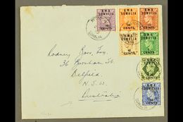 SOMALIA 1949 Plain Envelope To Australia, Franked KGVI 5c On ½d To 40c On 5d & 75c On 9d "B.M.A. SOMALIA" Ovpts, SG S10/ - Italian Eastern Africa