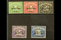 TRIPOLITANIA POSTAGE DUES 1950 Overprints Complete Set, SG TD6/10, Never Hinged Mint, Fresh. (5 Stamps) For More Images, - Italienisch Ost-Afrika