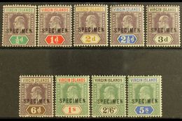 1904 Ed VII Set Wmk MCA, Ovptd "Specimen", SG 54s/62s, Fine Mint. (9 Stamps) For More Images, Please Visit Http://www.sa - Iles Vièrges Britanniques