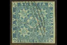 1861-60 3d Bright Blue, SG 3, Four Margins And Neat Light Barred Cancel. For More Images, Please Visit Http://www.sandaf - Autres & Non Classés