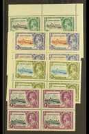 1935 Silver Jubilee Complete Set, SG 108/111, As Never Hinged Mint BLOCKS OF FOUR, The Gum Slightly Toned. (4 Blocks, 16 - Cayman (Isole)