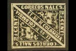1869-70 2½c Black Carrier Stamp On Laid Paper, Scott 59a, An Attractive Fine Mint PAIR With Good Margins All Round. (2 S - Colombie