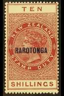 1921-23 10s Maroon Postal Fiscal, SG 79, Never Hinged Mint. For More Images, Please Visit Http://www.sandafayre.com/item - Cookeilanden