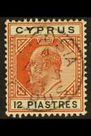 1902-04 12pi Chestnut And Black, SG 57, Very Fine Used With Neat Centrally Placed Cds Cancel. For More Images, Please Vi - Autres & Non Classés