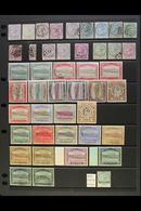 1874-1908 MINT & USED COLLECTION On A Stock Page, Inc 1874 1d (x3, Two Unused) & 1s Used, 1877-79 To 6d & 1s, 1882-83 "½ - Dominique (...-1978)