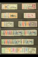 1933 - 64 Useful Mint Selection With Centenary Vals To 1s, 1935 Jubilee Set, 1938 Vals To £1, 1944 Deps Sets, 1954 Set N - Falklandinseln