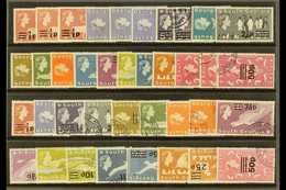 1971-78 EXTENSIVE SURCHARGED COLLECTION An All Different, Fine Used Collection Presented On A Stock Card That Includes T - Falkland