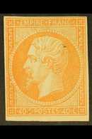 1853-61 40c Orange Napoleon (Yvert 16, SG 64), Unused No Gum, Pinhole, Four Clear To Large Margins, Cat £3,500. For More - Andere & Zonder Classificatie