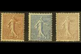 1903 20c Purple-brown, 25c Blue & 30c Lilac Sower (Yvert 131/33, SG 317/19), Fine Mint, Very Fresh. (3 Stamps) For More  - Andere & Zonder Classificatie