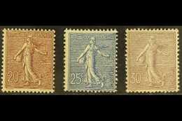 1903 20c Purple-brown, 25c Blue & 30c Lilac Sower (Yvert 131/33, SG 317/19), Fine Mint, Very Fresh. (3 Stamps) For More  - Other & Unclassified