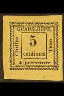 GUADELOUPE POSTAGE DUE 1884 5c Black Type IX From The Fourth Printing (position 15 In The Transfer Block Of 15), Maury 6 - Autres & Non Classés