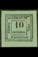 GUADELOUPE POSTAGE DUE 1884 10c Black On Blue Type VI From The Fourth Printing (position 11 In The Transfer Block Of 15) - Andere & Zonder Classificatie