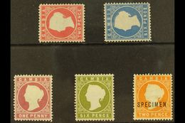1880-93 UNUSED GROUP Includes 1880-81 2d And 6d Watermark Sideways, SG 13A And 17A, 1886-93 1d Pale Carmine, And 6d Oliv - Gambia (...-1964)