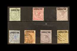 1886 "GIBRALTAR" Overprinted Stamps Of Bermuda Complete Set, SG 1/7, Fine Used (7 Stamps) For More Images, Please Visit  - Gibraltar