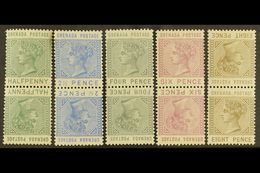 1883 ½d, 2½d, 4d, 6d, And 8d Tete-beche Vertical Pairs, SG 30a Plus 32a/35a, Mint, The 2½d And 6d Never Hinged Mint. (5  - Grenade (...-1974)