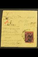 DUTTIA 1899 - 1906 4a Black On Deep Rose, SG 20 Tied To Large Part Native Registered Cover By Hooded Duttia State Cds Wi - Autres & Non Classés
