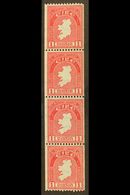 1940 COIL STAMP 1d Carmine, Perf 14 X Imperf, SG 112b, Mint Never Hinged Strip Of Four.  For More Images, Please Visit H - Autres & Non Classés